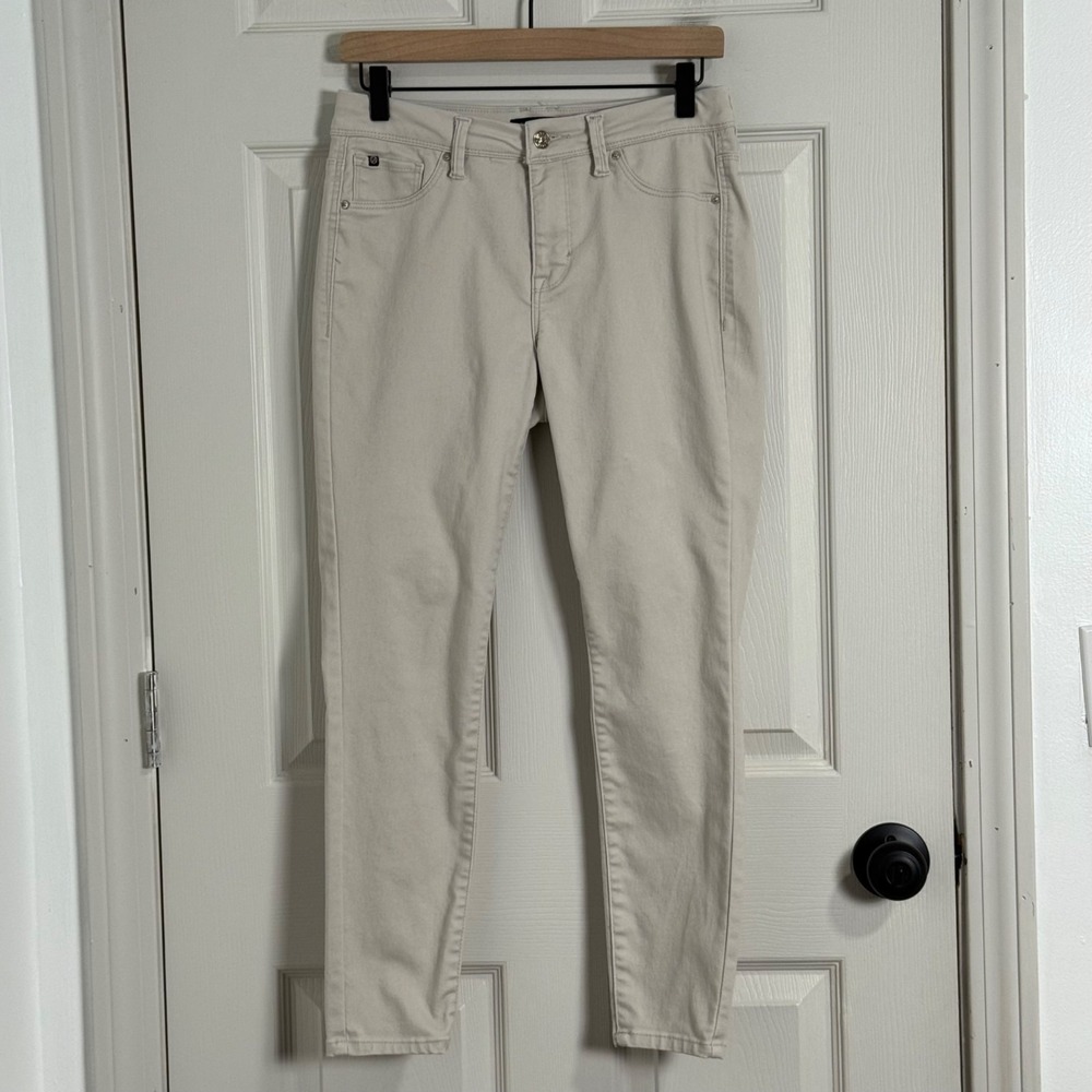 Curve Appeal Jeans‎ Womens 4/27 Beige Stretch Casual Preppy Classic Comfort